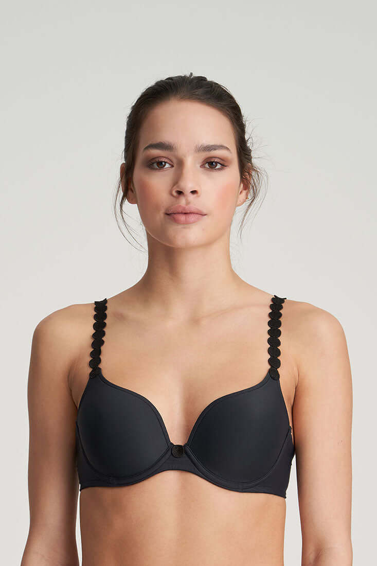 Marie Jo Tom Heart Shaped Bra Color: Charcoal Size: 30D at Petticoat Lane  Greenwich, CT