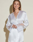 Sanika Silk Robe in White