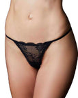 Journelle Sapna G-String Color: Noir (Black) Size: S/M at Petticoat Lane Greenwich, CT