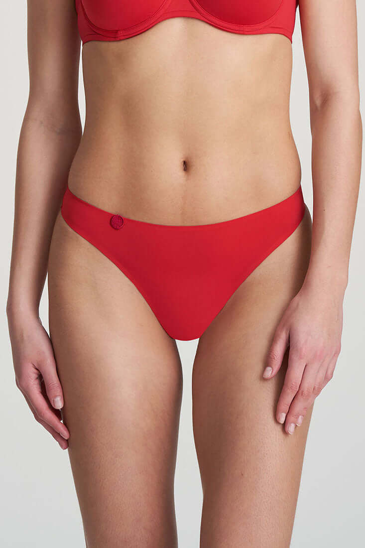 Marie Jo Tom Thong Color: Scarlet Size: XS at Petticoat Lane Greenwich, CT
