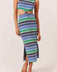 Solid & Striped Bailey Dress in Ombre Zig Zag Color: Blue Ombre Zig Zag Size: XS, S, M at Petticoat Lane Greenwich, CT