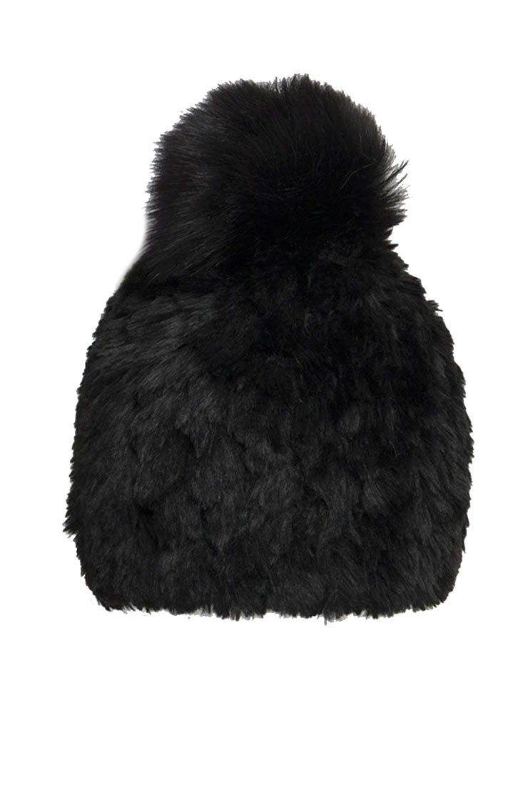 Pia Rossini Tazmin Beanie Color: Black at Petticoat Lane Greenwich, CT