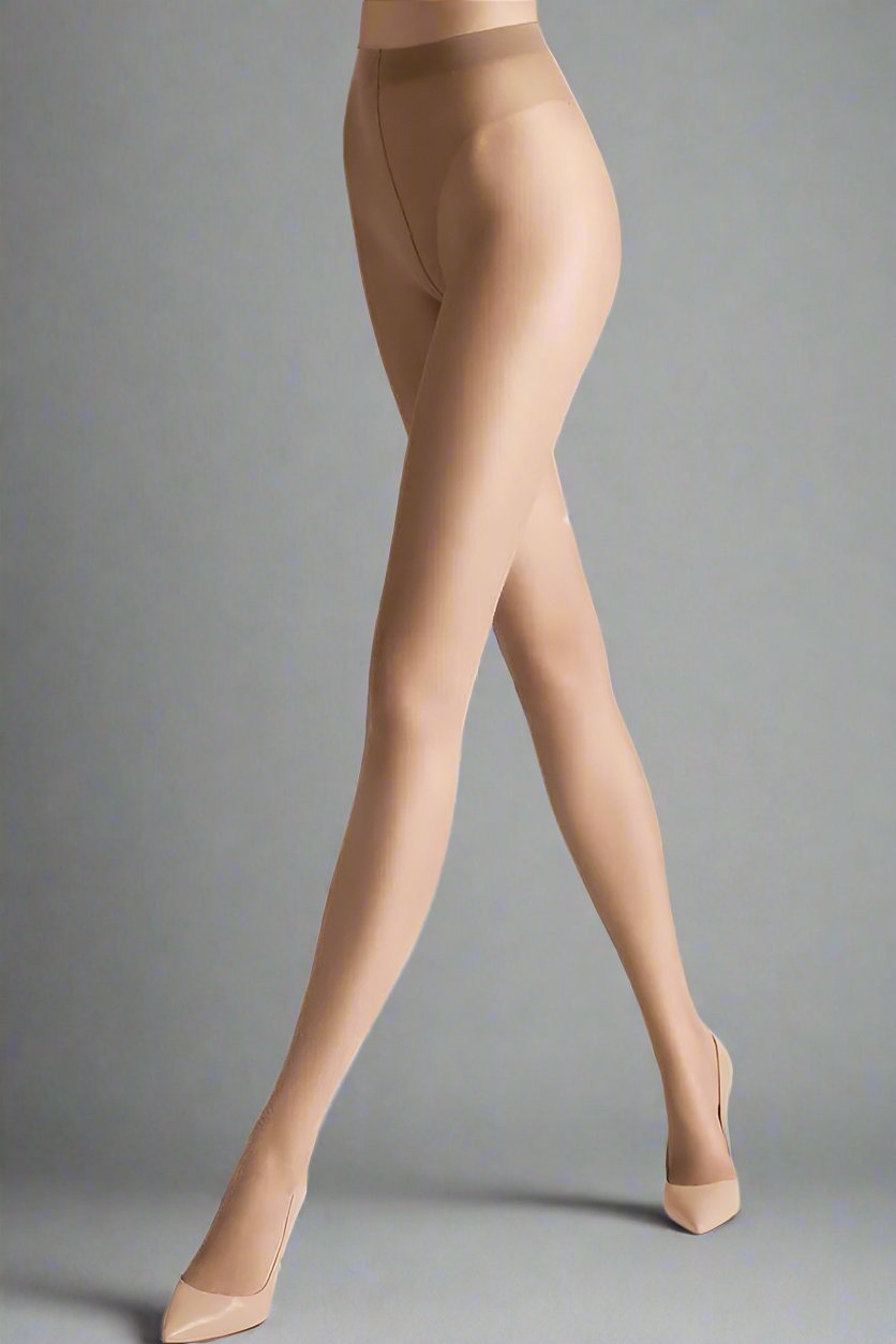 Wolford Luxe 9 Tights Color: Cosmetic Size: S at Petticoat Lane Greenwich, CT