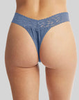 Washed Indigo Supima Cotton Low Rise Thong