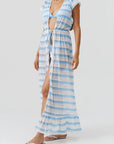Stevie Maxi Dress in White/Oasis