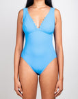 Ines V-Neck One-Piece in Hydrangea