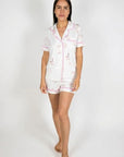 Jolene Short PJ Set in Rose Bubbles