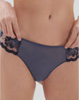 Intrigue Tanga Thong in Cinder Blue