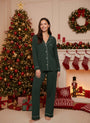 Gisele Long PJ Set in Pine/Ivory