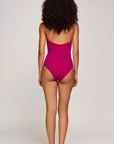 Ithaca Ring Halterneck One-Piece Swimsuit in Pink
