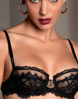 Desirs De Venise Demi Cut Bra in Black