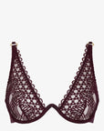 Eloge Du Desir Single Wire Triangle Bra in Deep Berry