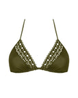 Ajourage Couture Triangle Bikini with Ties in Avocado