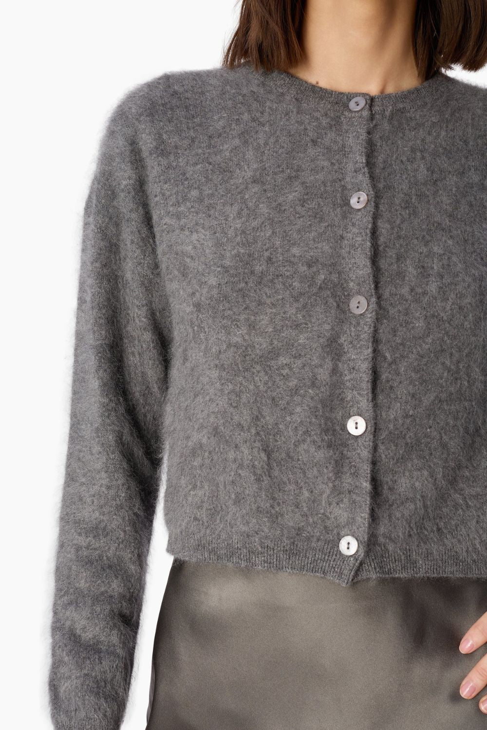 Benning Cashmere Cardigan in Coal