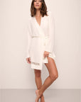 Mia Long Sleeve Robe in Ivory