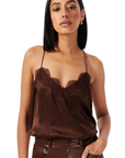 Racer Charmeuse Camisole in Java