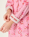 Pink Candy Cane Flannel Long PJ Set
