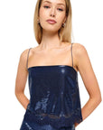 Marceli Sequin Camisole in Dark Mirage