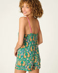 Green and Pink Cheetah Cami and Short PJ Set