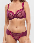 Clea Demi Cup Bra in Grenat