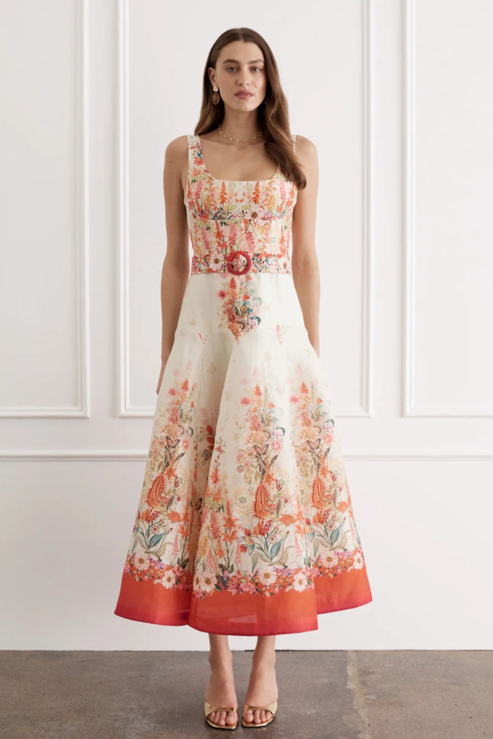 Phoebe Midi Dress in Bouquet