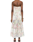 Long Dress Danny in Cream Botanic