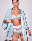 Juliet Lace Robę in Frosted Mint