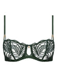Vibes Underwired Half-Cup Bra in Mysterious Green