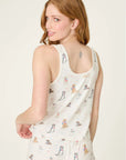 Red White and Woof Tank and Short Set