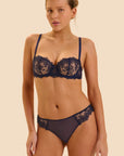 Passion Half-Cup Support Bra in Midnight