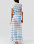 Stevie Maxi Dress in White/Oasis