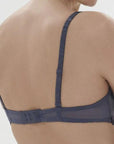 Intrigue Plunging Underwire in Cinder Blue