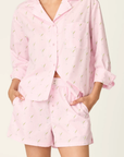 After Party PJ Shorts in Pink Pearl