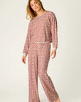 Long Sleeve and Pants Leopard Boyfriend Boxer Set