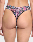 Dark Peonies Original Rise Thong