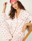Valentine Cherries Long PJ Gift Set in Ivory