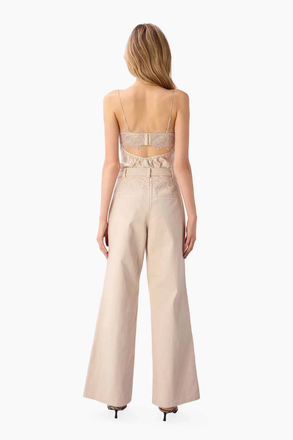 Natali Bull Denim Pant in Oat
