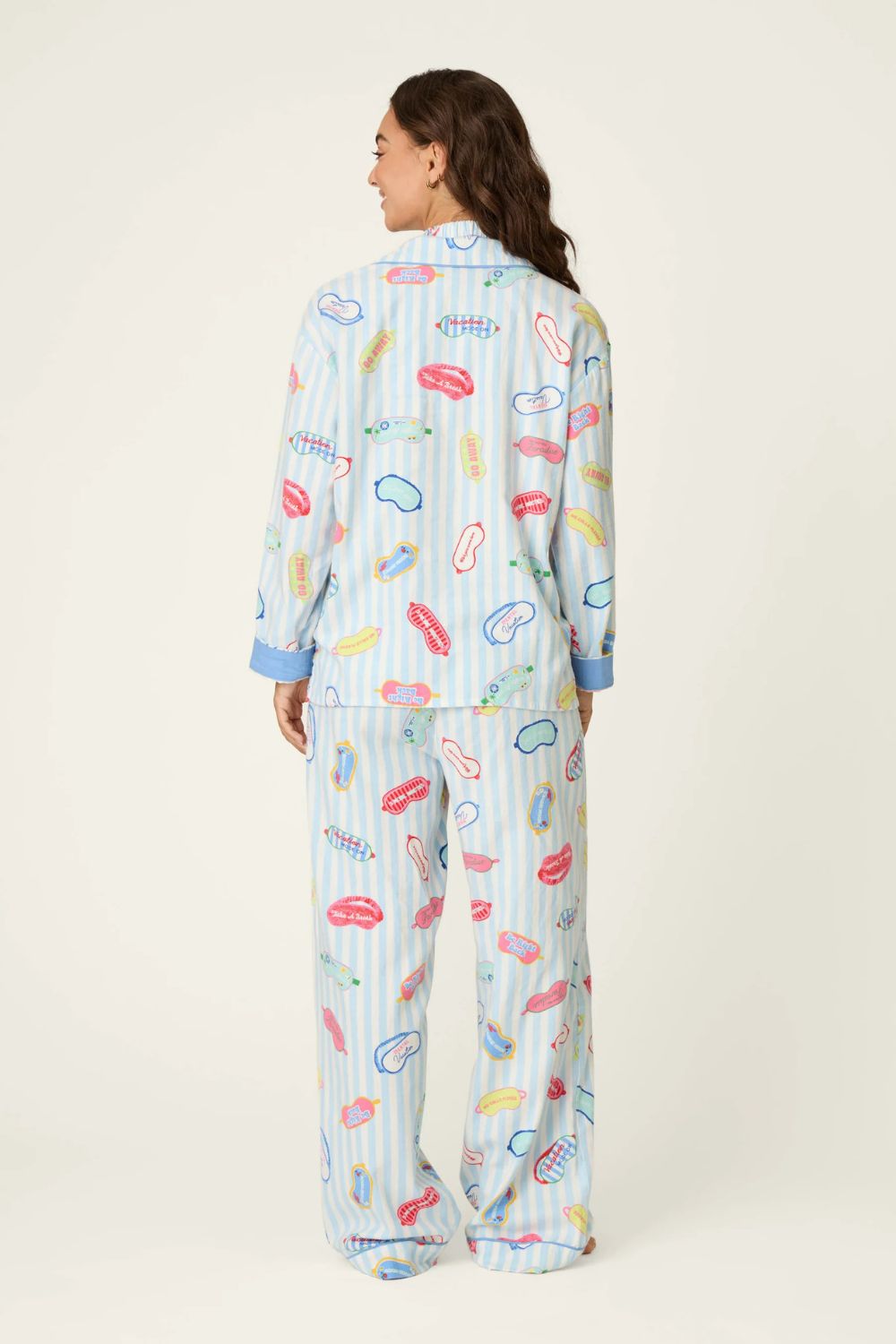 Sleep Mask Flannel Long PJ Set