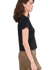 Louisa Short Sleeve Tee in Black