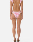 Tie Front Tri  Bikini in Livin La Vida Rosa