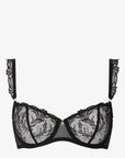 Hidden Treasure Underwired Half Cup Bra in Black