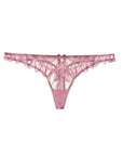 Lurex Lace Lily Embroidery Thong in Amarena