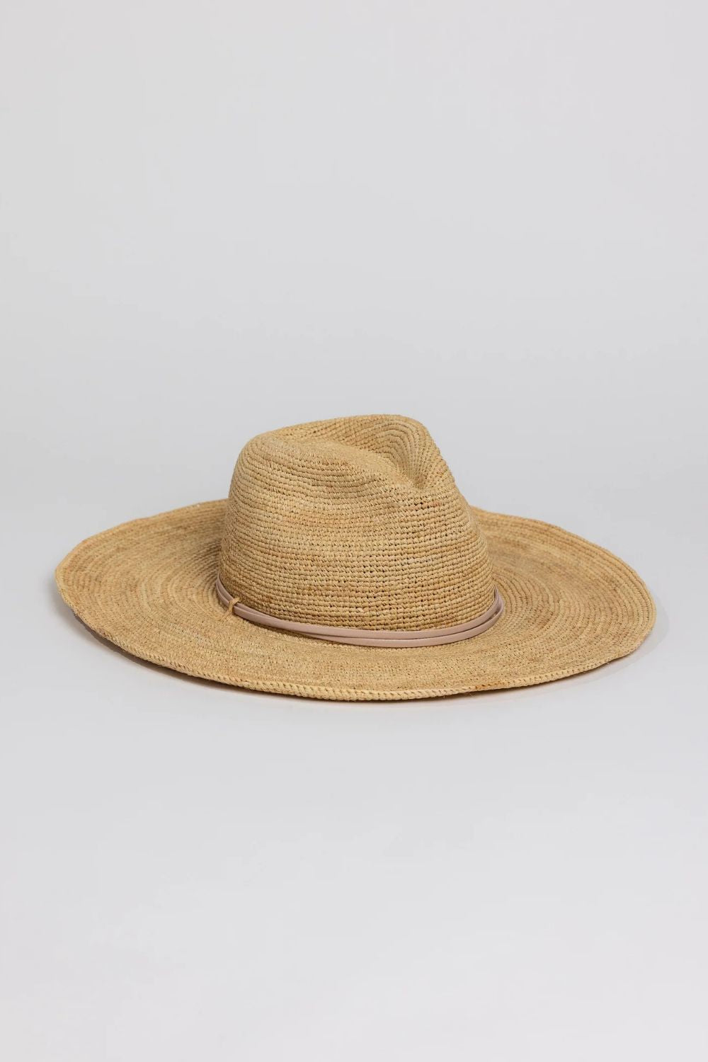 Raffia Crochet Continental Hat