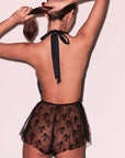 Untie Me Playsuit in Black