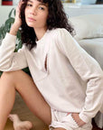 Cami NYC Haru Pearl Sweatshirt Color: Ceramic Size: XS, S, M, L at Petticoat Lane  Greenwich, CT