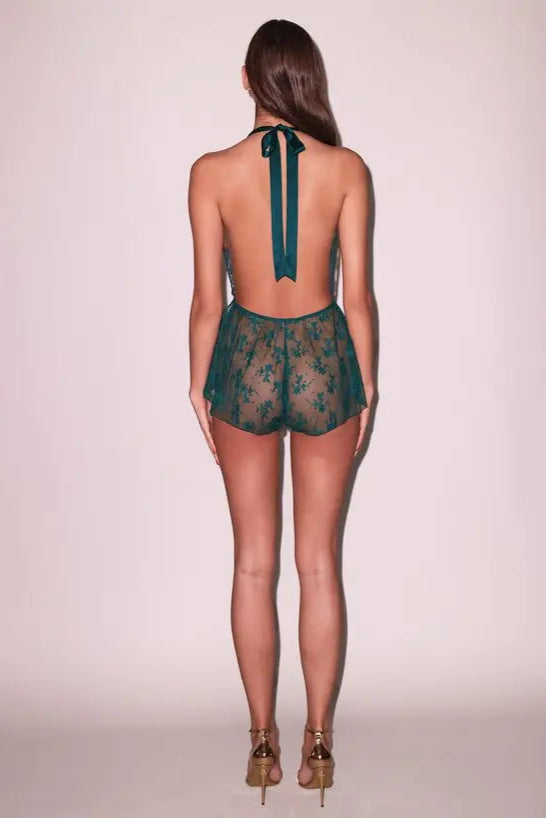 Untie Me Playsuit in Crystal Teal
