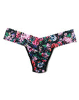 Dark Peonies Low Rise Thong