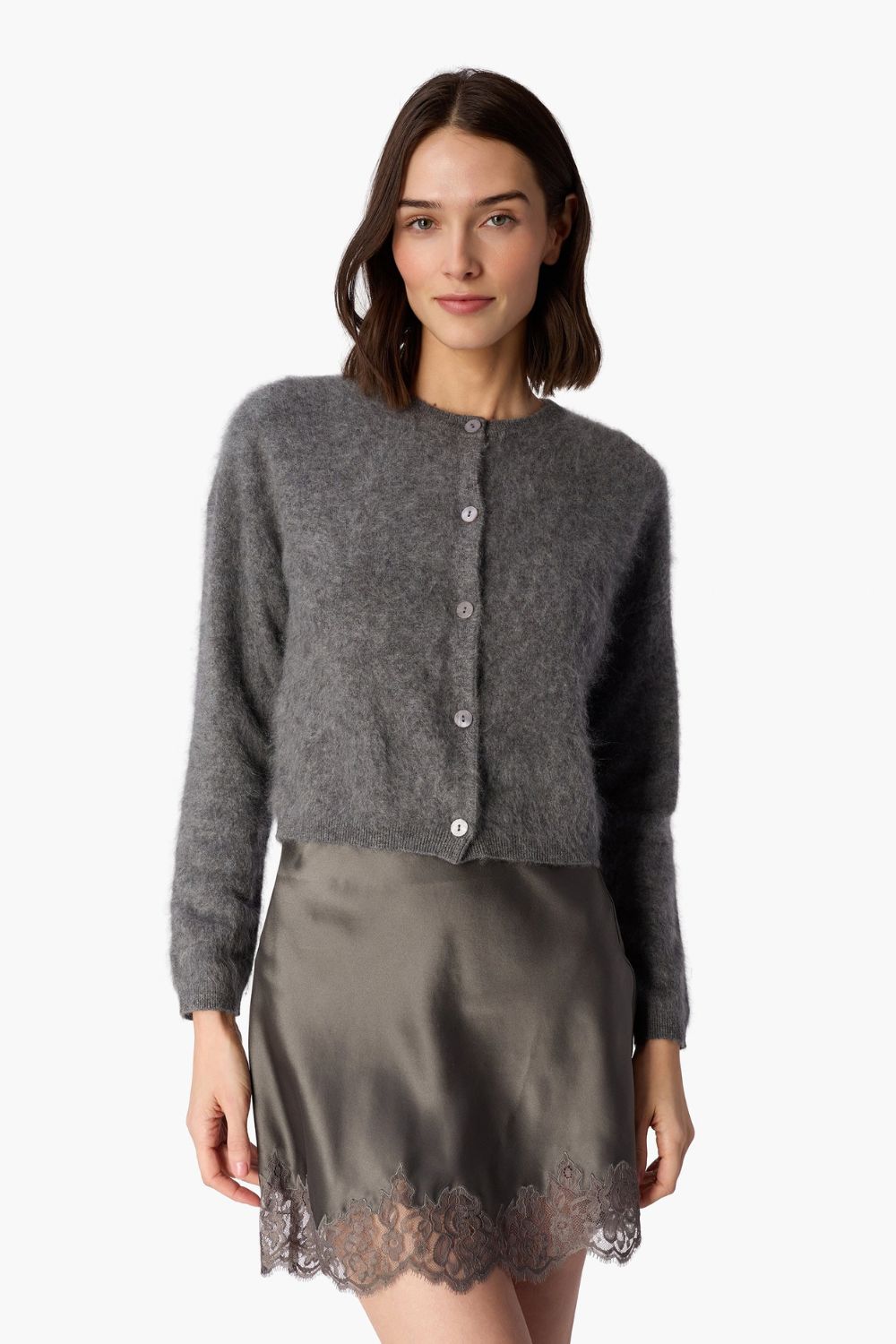 Benning Cashmere Cardigan in Coal