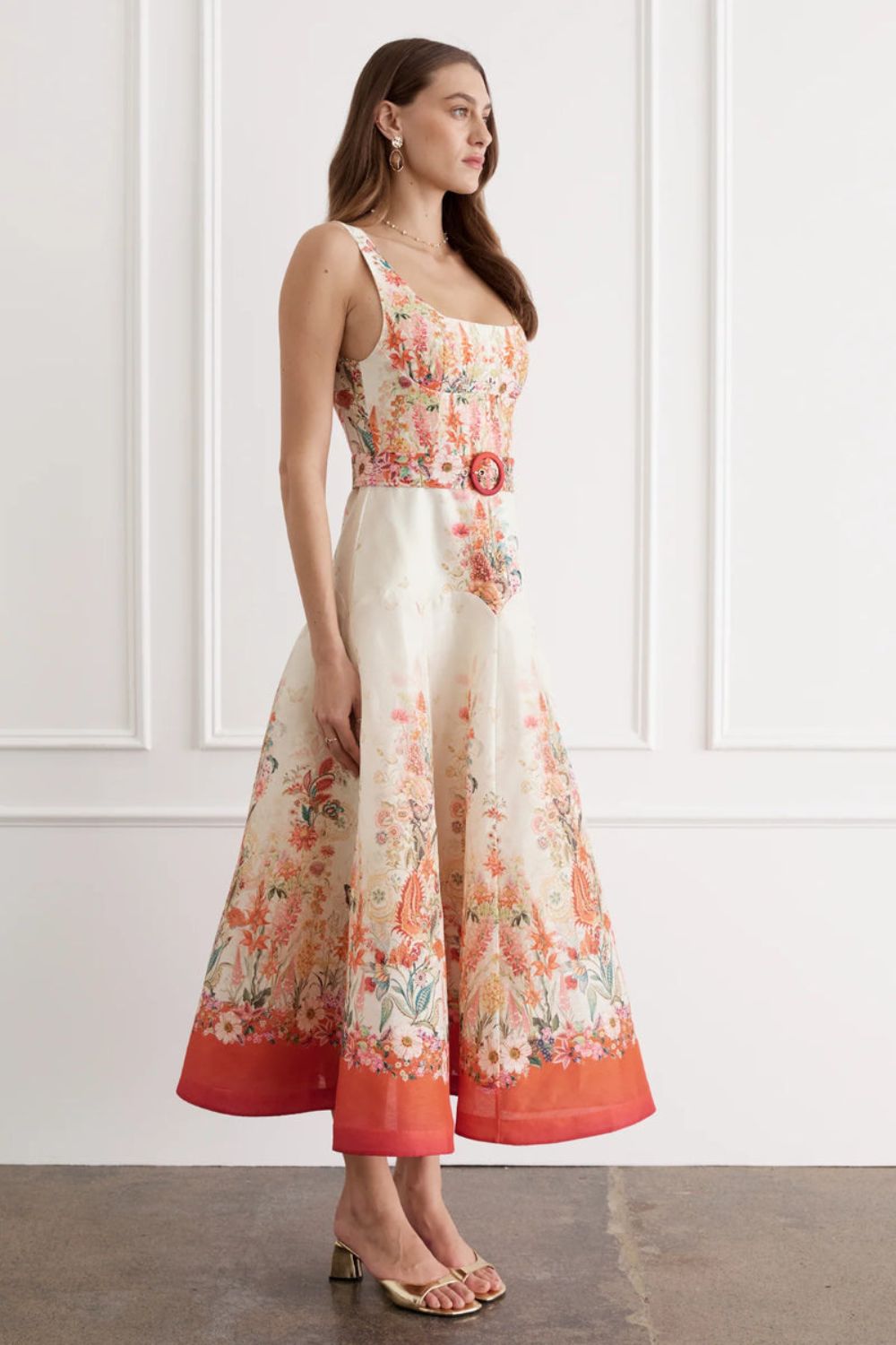 Phoebe Midi Dress in Bouquet