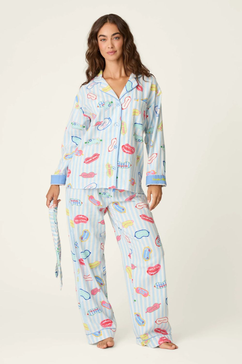 Sleep Mask Flannel Long PJ Set